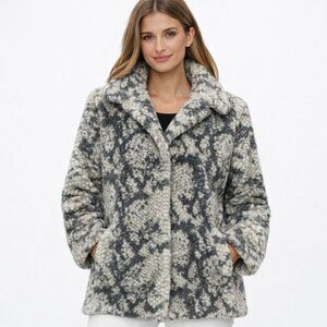 Wit & Wisdom Faux Fur Animal Print Coat, Size XS